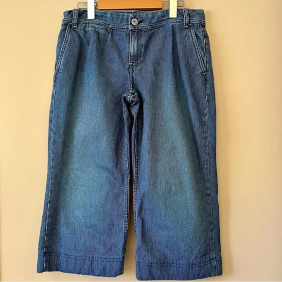 Banana Republic Pants - •SOLD•|Banana Republic| Medium Wash Women’s Wide Leg Denim Trouser Pant Jean 10